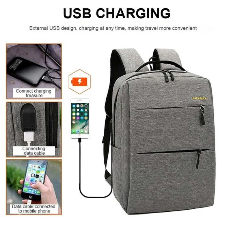 3pcs/set Men's Backpack Bag Male USB Charging Laptop Backpack Computer Bags Men Shoulder Bag Sets