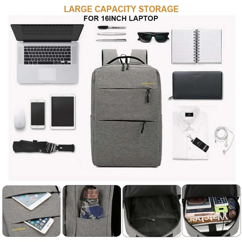 3pcs/set Men's Backpack Bag Male USB Charging Laptop Backpack Computer Bags Men Shoulder Bag Sets