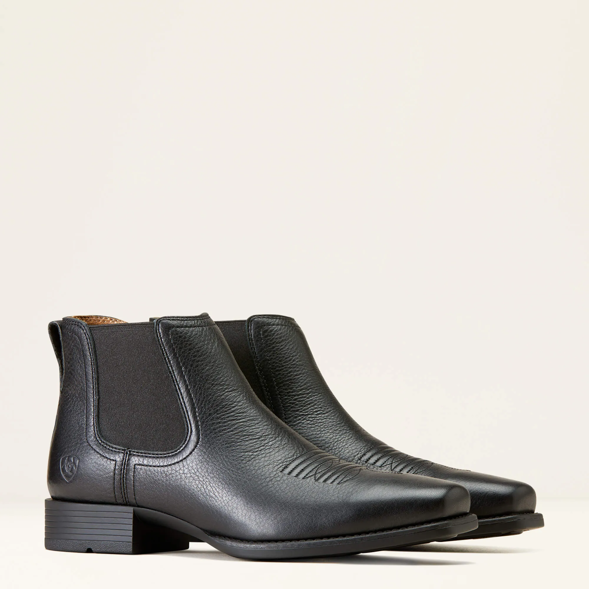 40% OFF ARIAT Booker Ultra Square Toe Western Boots - Mens - Black Deertan - Size: UK 8.5
