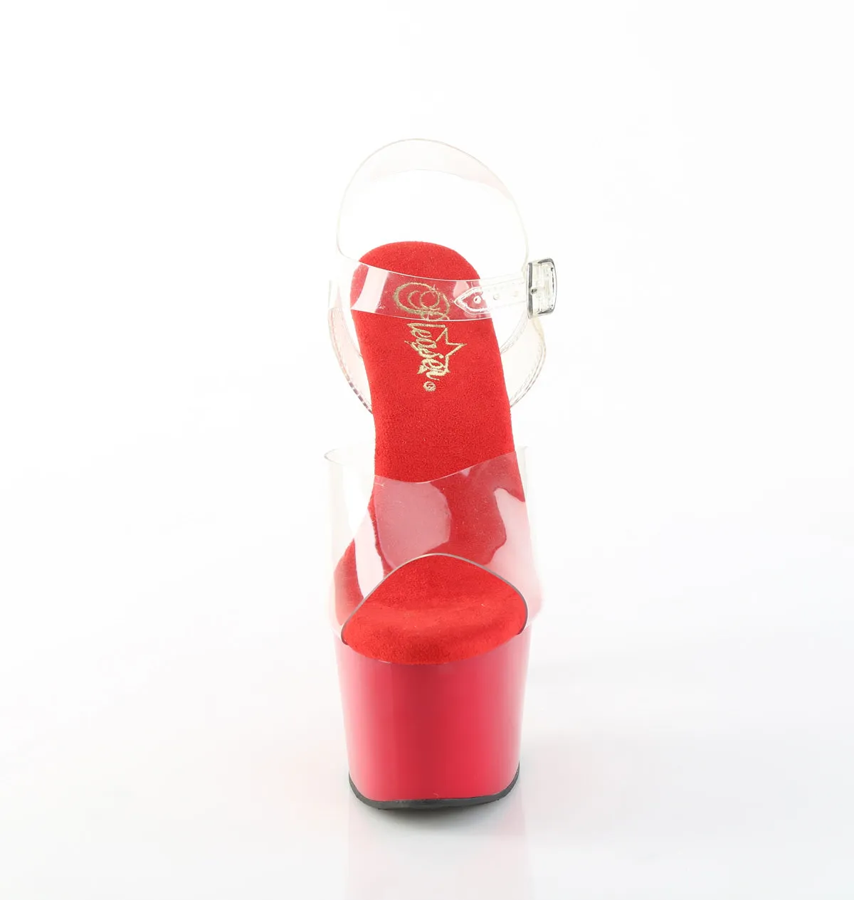 7 Inch Heel ADORE-708 Clear Red