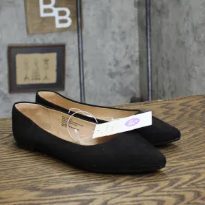 A New Day Corinna Wide Width Ballet Flats with Memory Foam Insole Black 6.5W