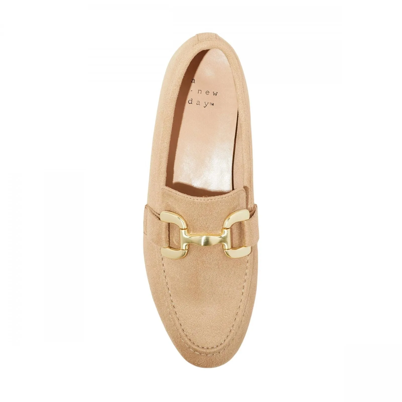 A New Day Womens Carolyn Loafers with Memory Foam Insole Beige Brown 6.5M