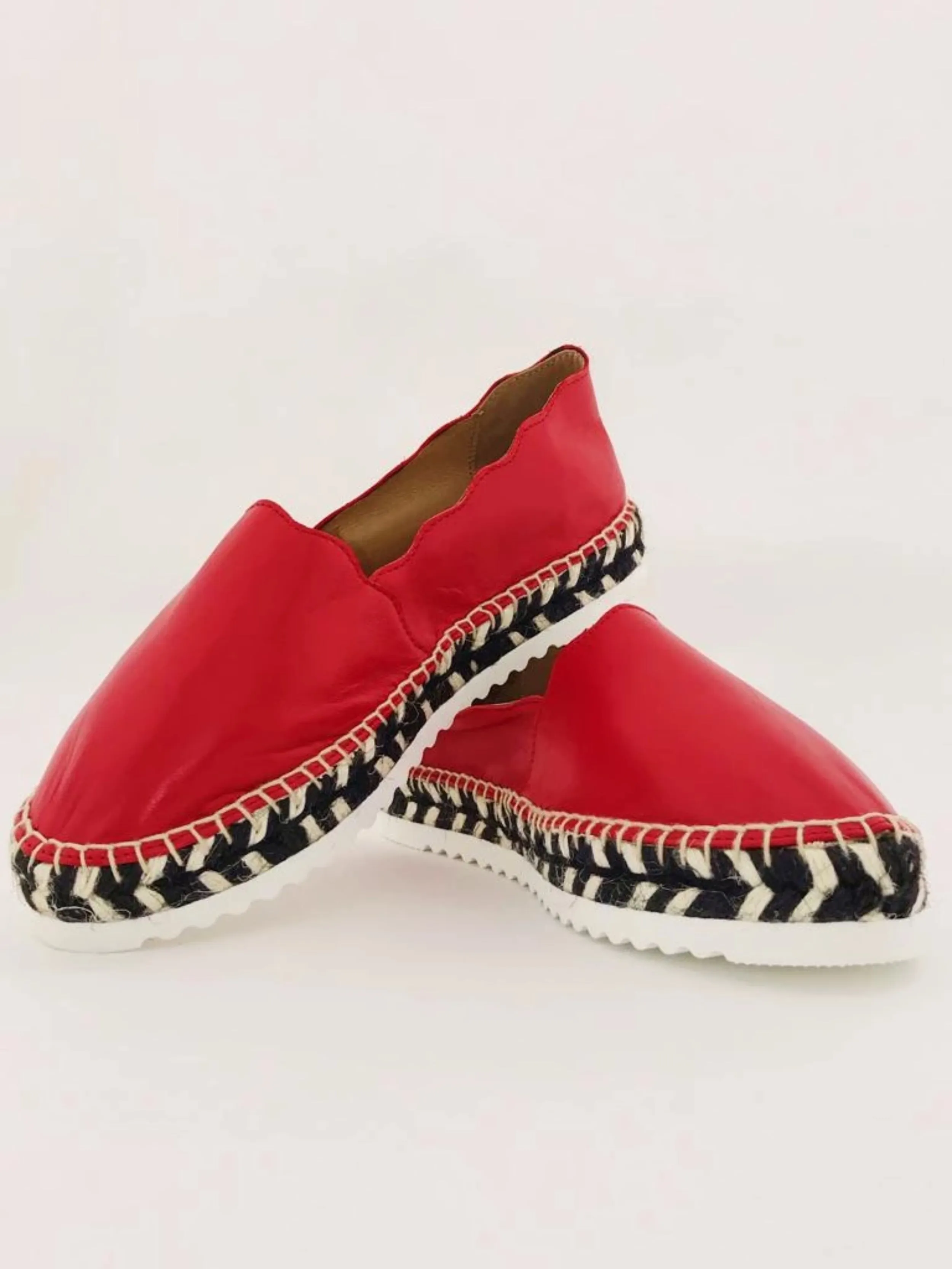 Agata Red Nappa leather Espadrilles