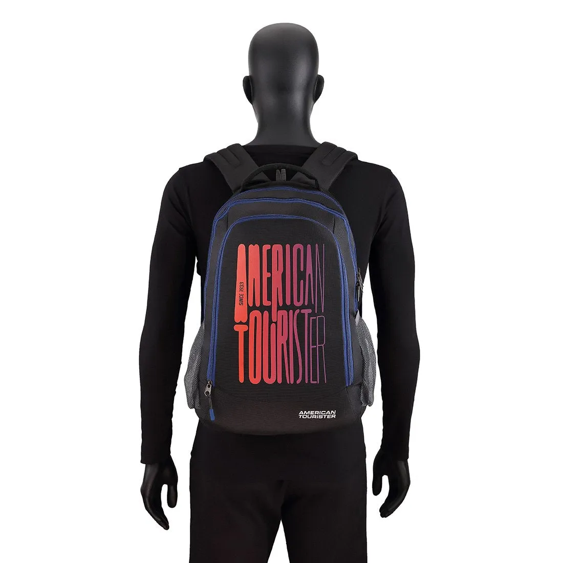 American Tourister 32 Ltrs Black Casual Backpack (AMT Fizz SCH Bag 03 - Black)