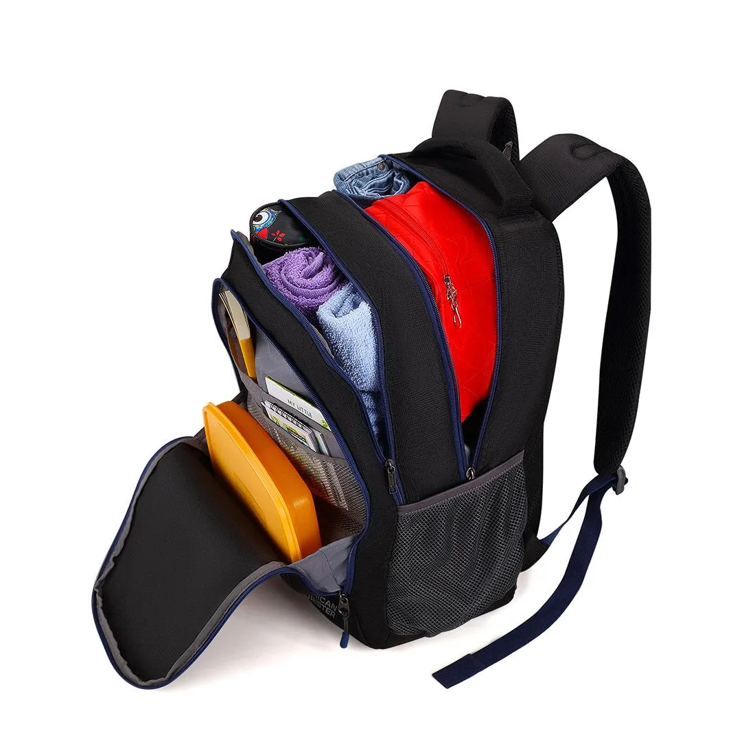American Tourister 32 Ltrs Black Casual Backpack (AMT Fizz SCH Bag 03 - Black)
