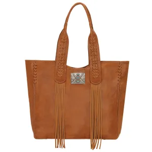 American West Handbag Mohave Collection: Large Zip Top Tote with Fringe