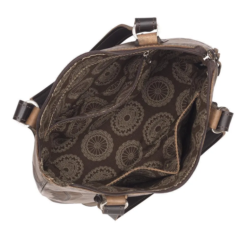 American West Handbag Texas Rose Collection: Large Bucket Tote