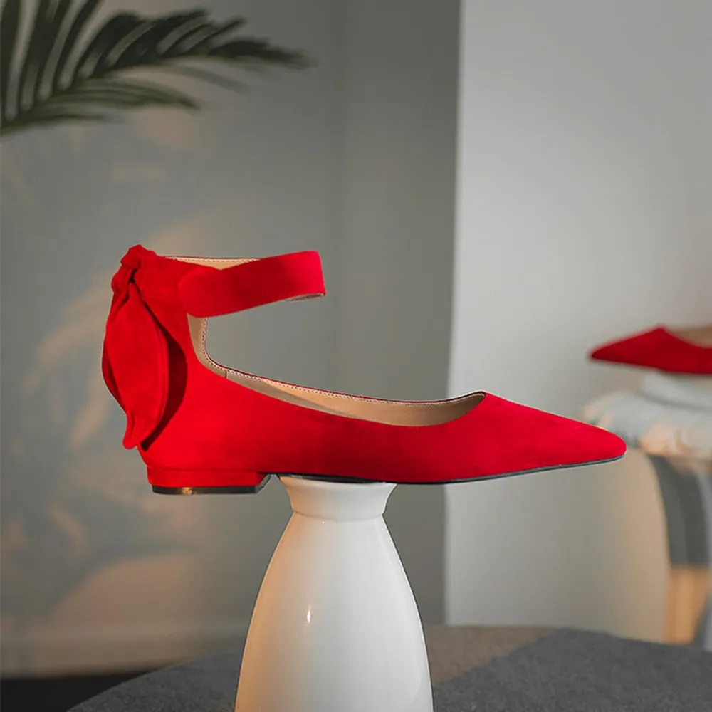 Anouke Faux Suede Mary Jane Flats - 2 Colors