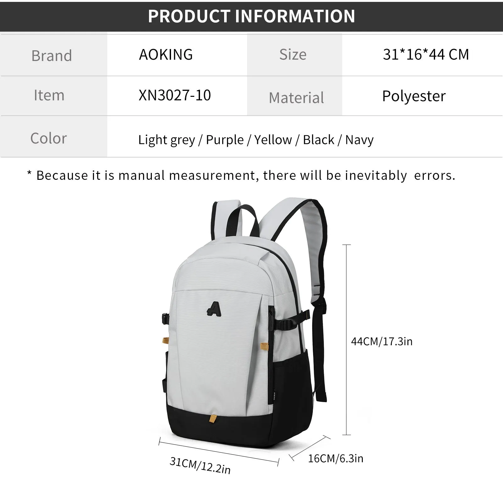 Aoking Backpack Casual Backpack Student Bag XN3027-10