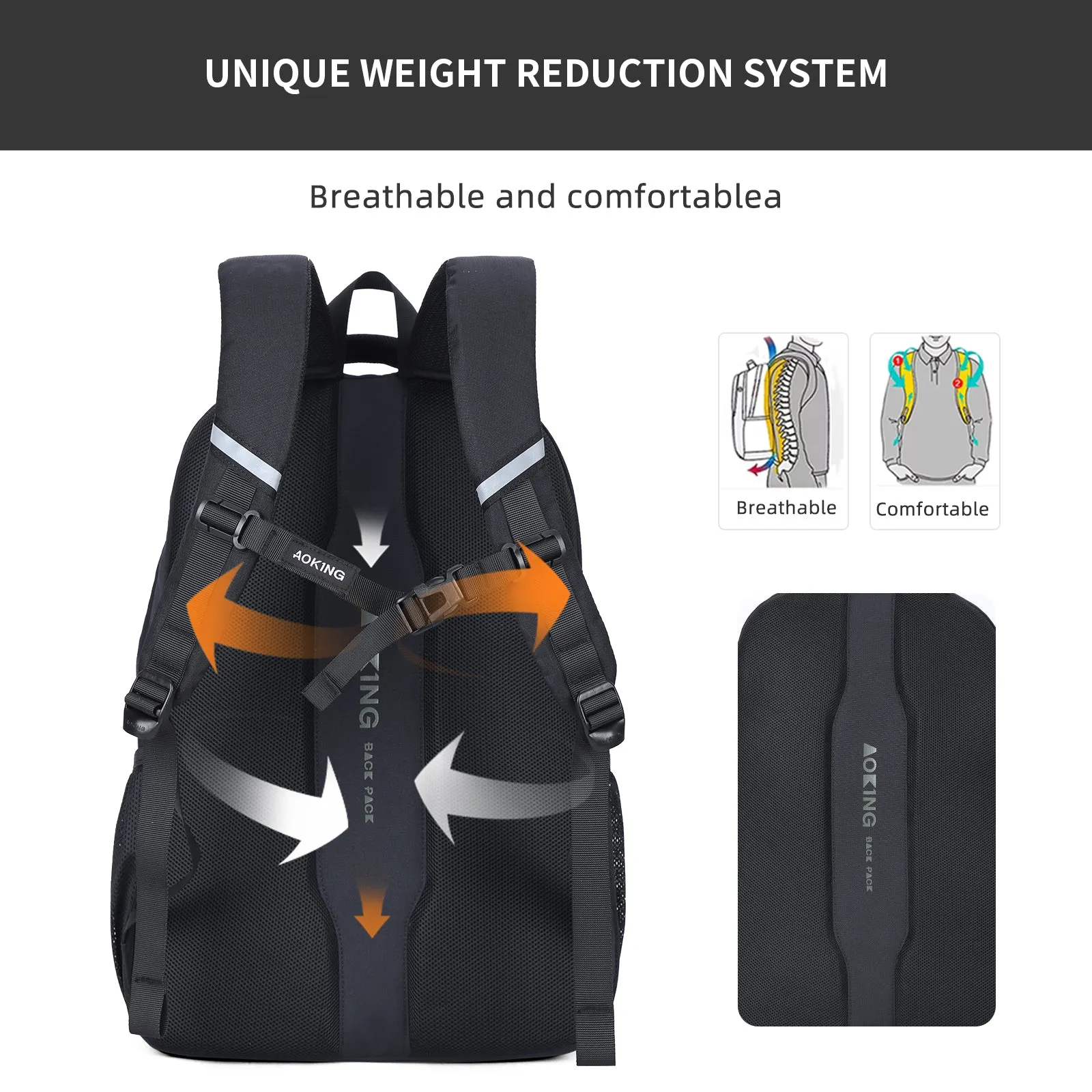 Aoking Backpack Casual Backpack Student Bag XN3376A-5