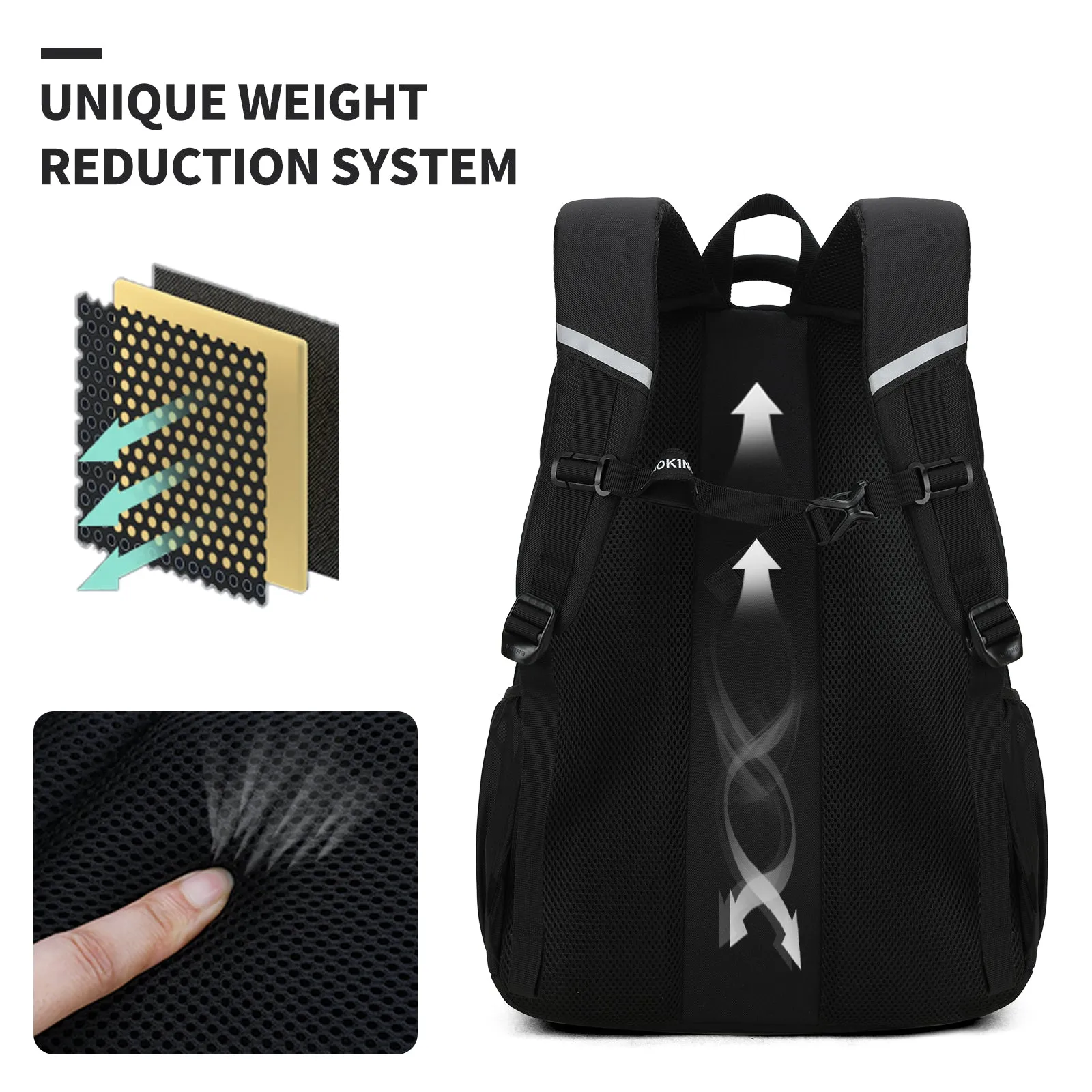 Aoking Backpack White Large Capacity Casual Backpack Student Bag XN3339