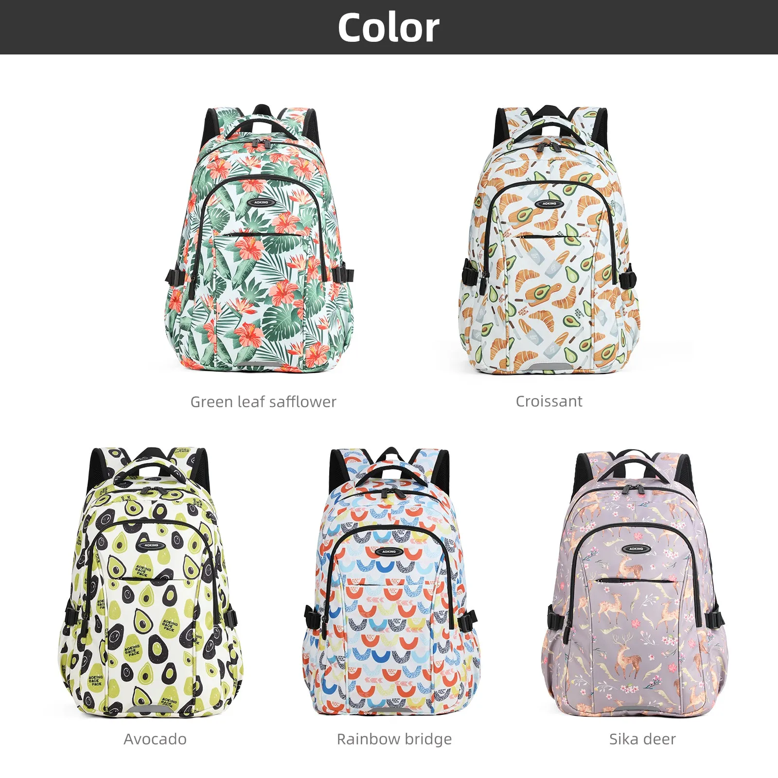 Aoking Cute Large Capacity Casual Bag School Backpack XN2035