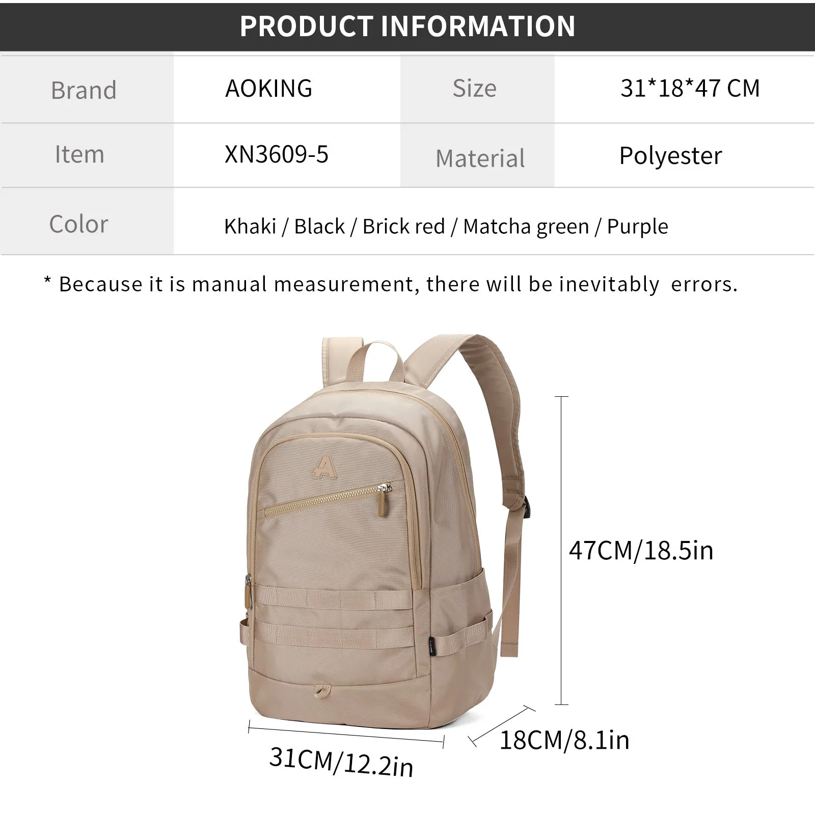 Aoking Lightweight Casual Sport Outdoor Backpack XN3609-5