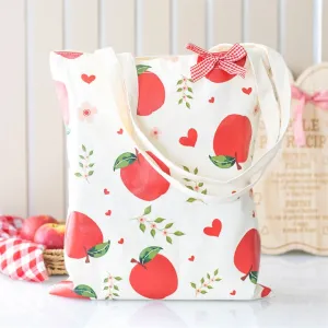 Apple Print Tote Bag