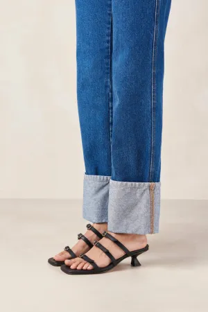 ARTEFACT LEATHER SANDALS - BLACK