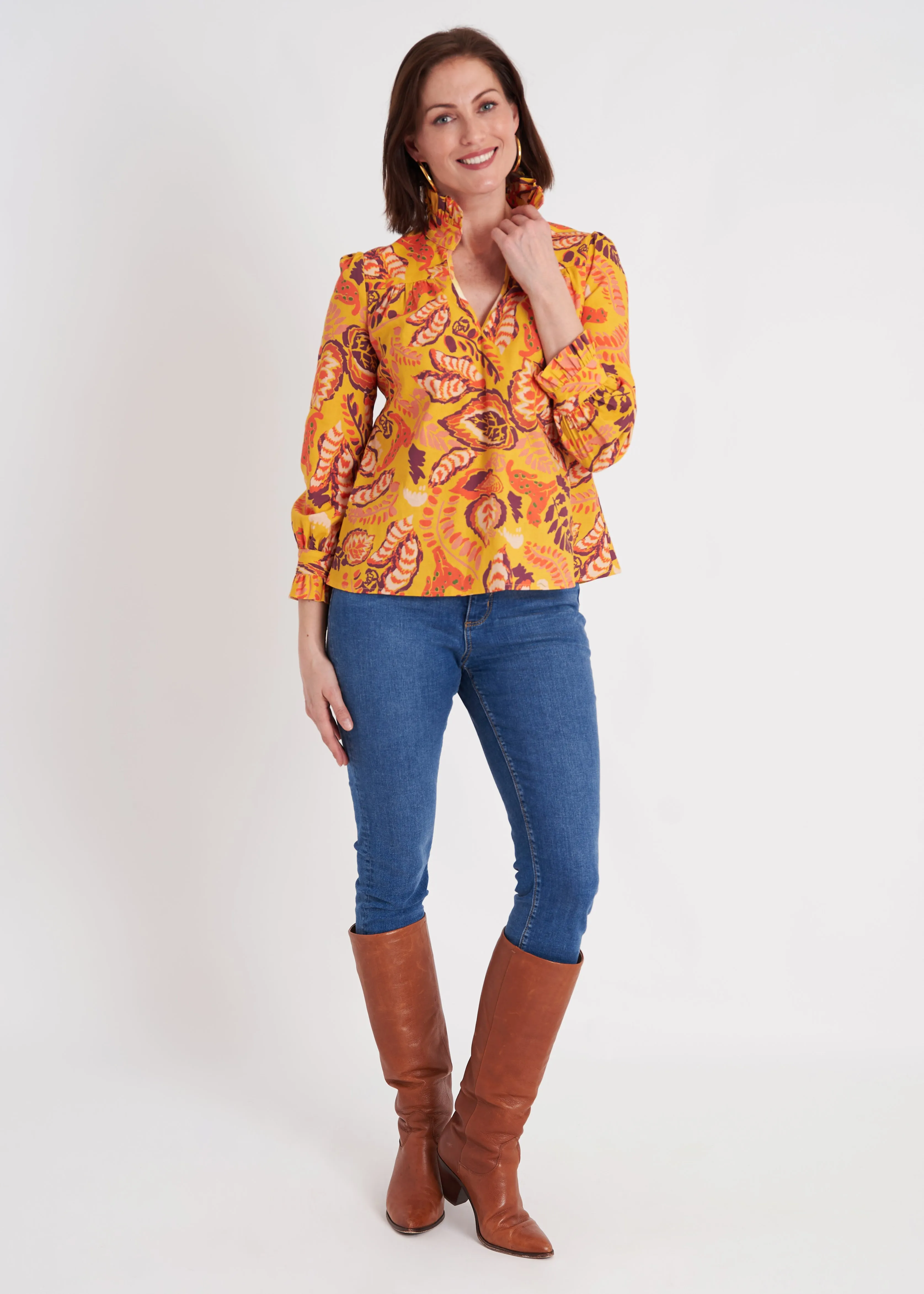 Aspen Blouse - Puma Marigold