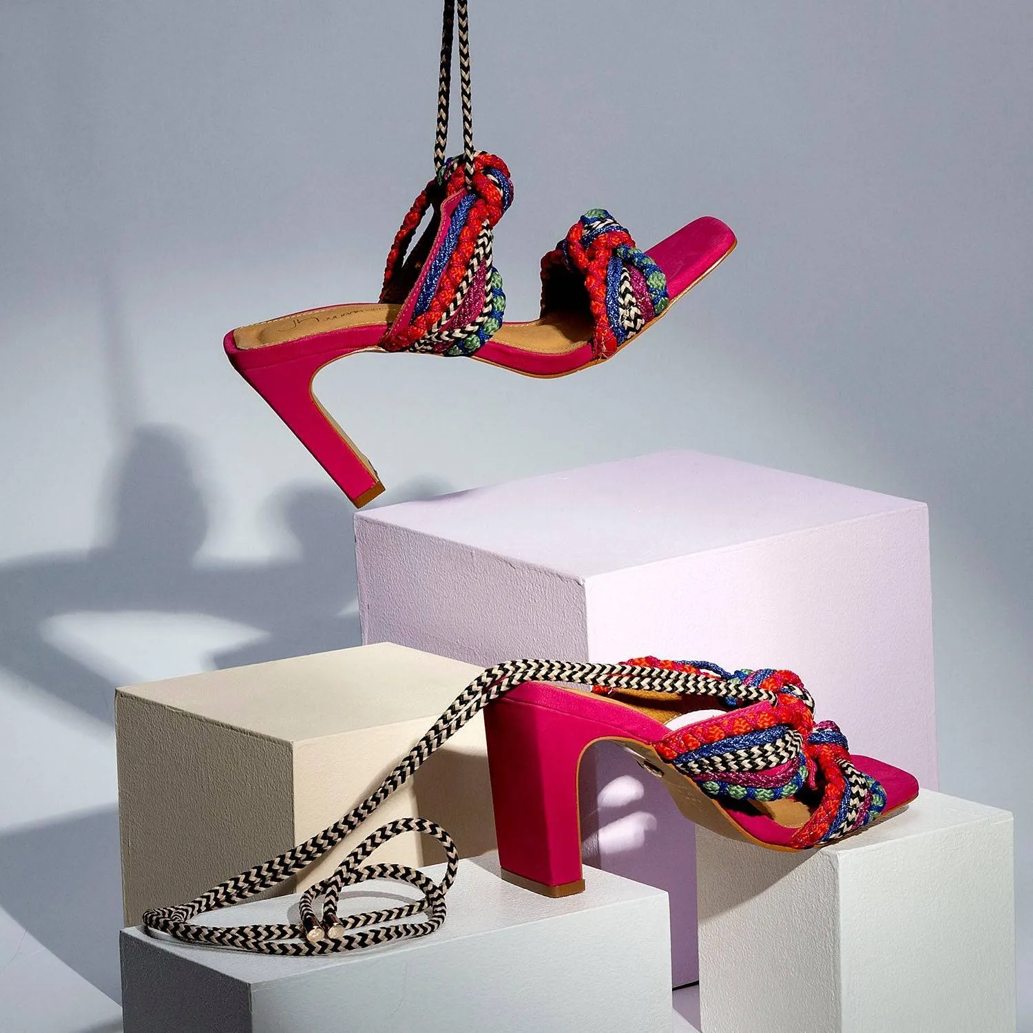 Athena - Pitaya Nubuck Block Heels Sandal