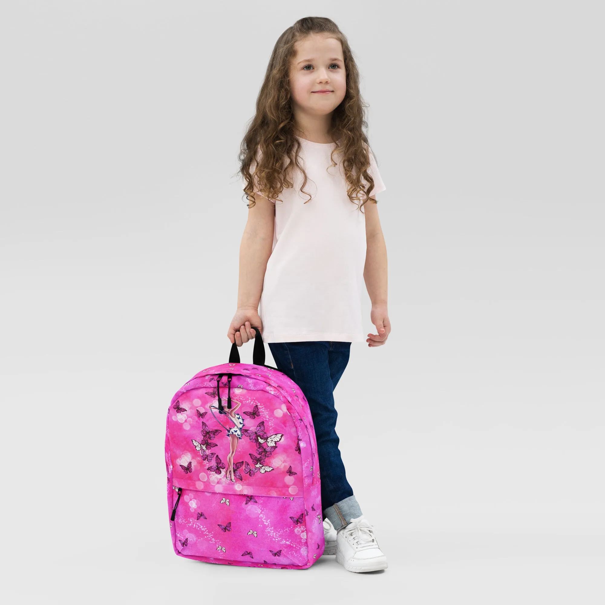 Backpack with Gymnast Print