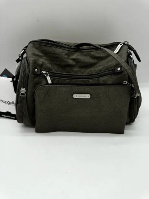 BAGGALLINI pewter handbags