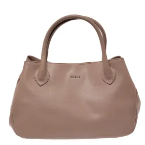 Beige Leather Giselle Tote