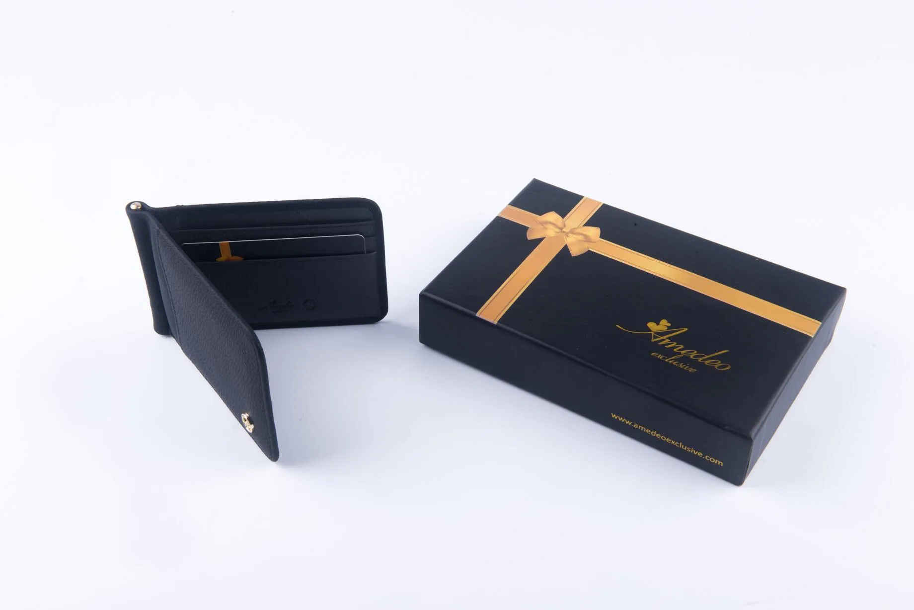Black Genuine leather wallet for men – Slim Luxury Purse