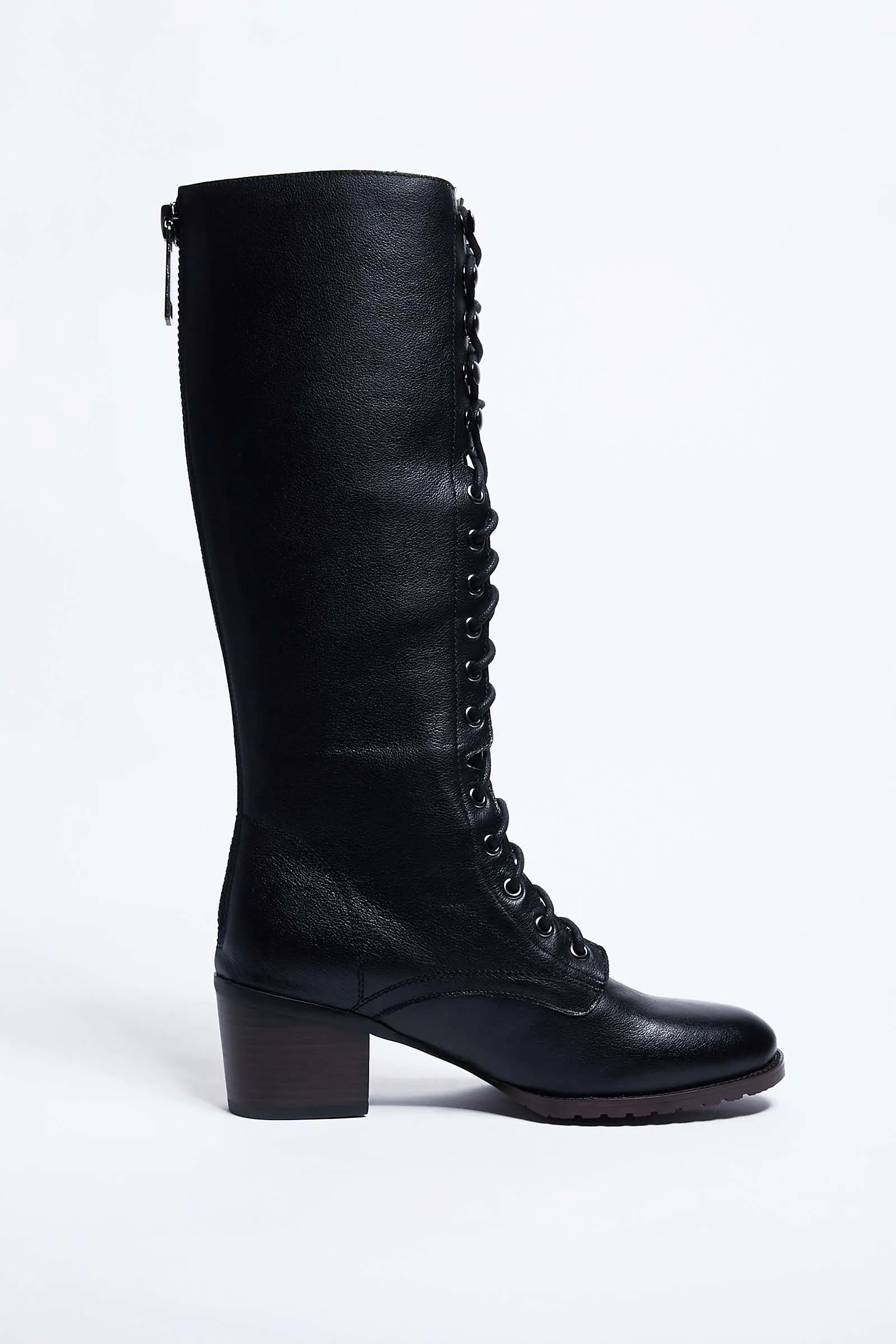 Black High Leather Boots