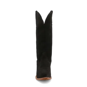 Black Star Women's Black Suede Boots