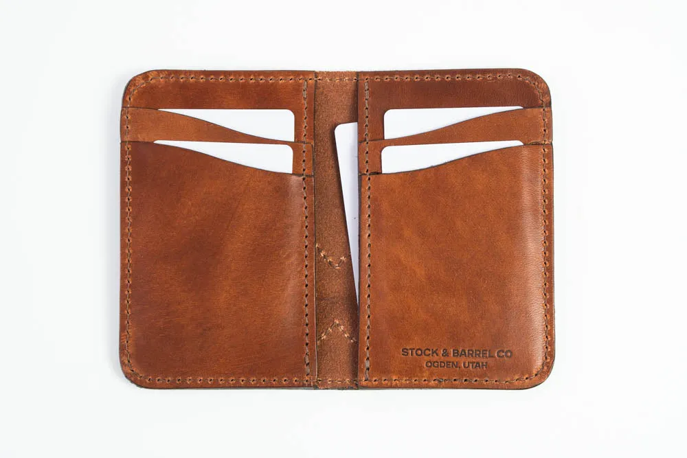Blemished | No.68 | 'Buck Brown' Western Vertical Leather Wallet