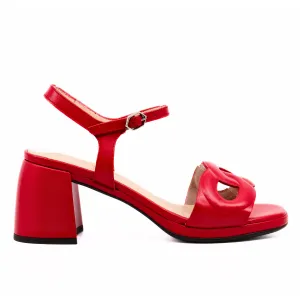 Block Heel Aise Rojo