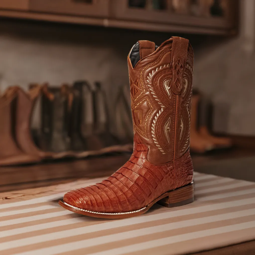 Botas Vaqueras Rodeo Exoticas de Caiman Original para Hombre 'Joe Boots' - ID: 706SH