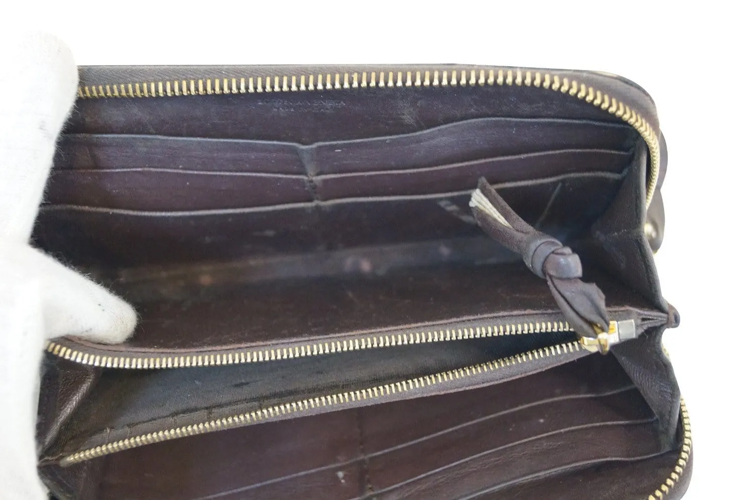 BOTTEGA VENETA Intrecciato Woven Leather Zip Around Wallet - Sale