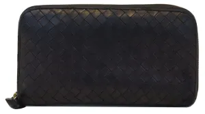 BOTTEGA VENETA Intrecciato Woven Leather Zip Around Wallet - Sale