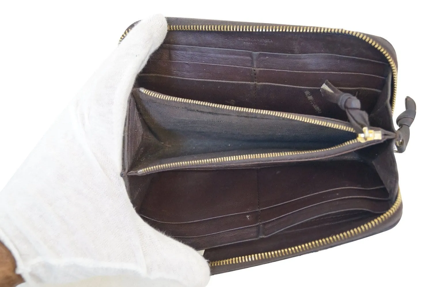 BOTTEGA VENETA Intrecciato Woven Leather Zip Around Wallet - Sale