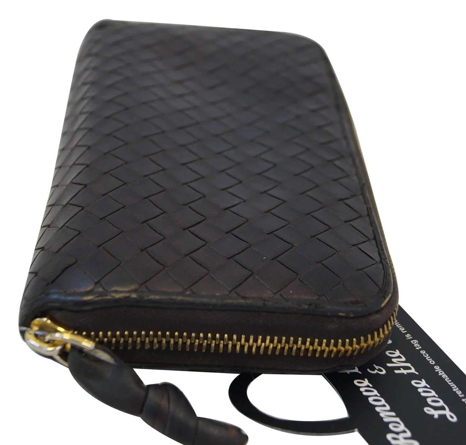 BOTTEGA VENETA Intrecciato Woven Leather Zip Around Wallet - Sale
