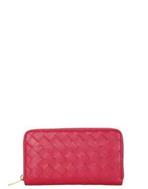 Bottega Veneta Pink Intrecciato Wallet