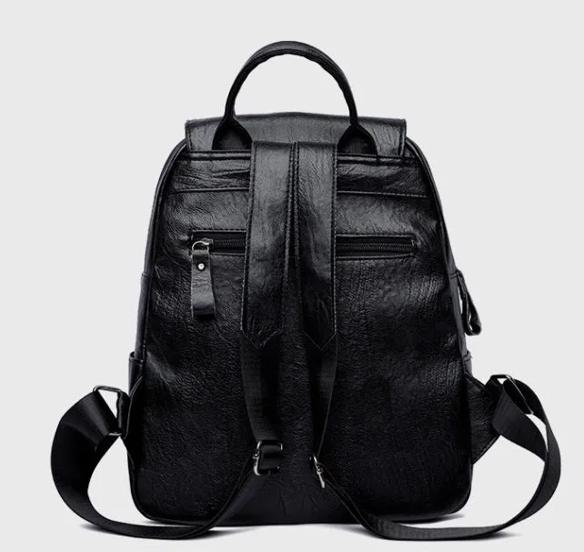 BP748 - Retro Soft Leather Casual Backpack