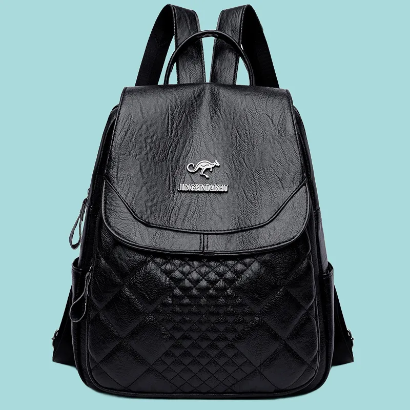 BP748 - Retro Soft Leather Casual Backpack