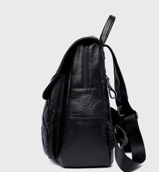 BP748 - Retro Soft Leather Casual Backpack