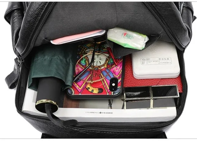 BP748 - Retro Soft Leather Casual Backpack