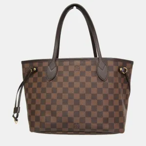 Brown Canvas PM Neverfull Tote Bag