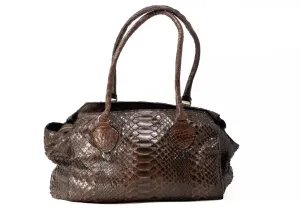 BROWN PYTHON WITH GOLD HADWARE