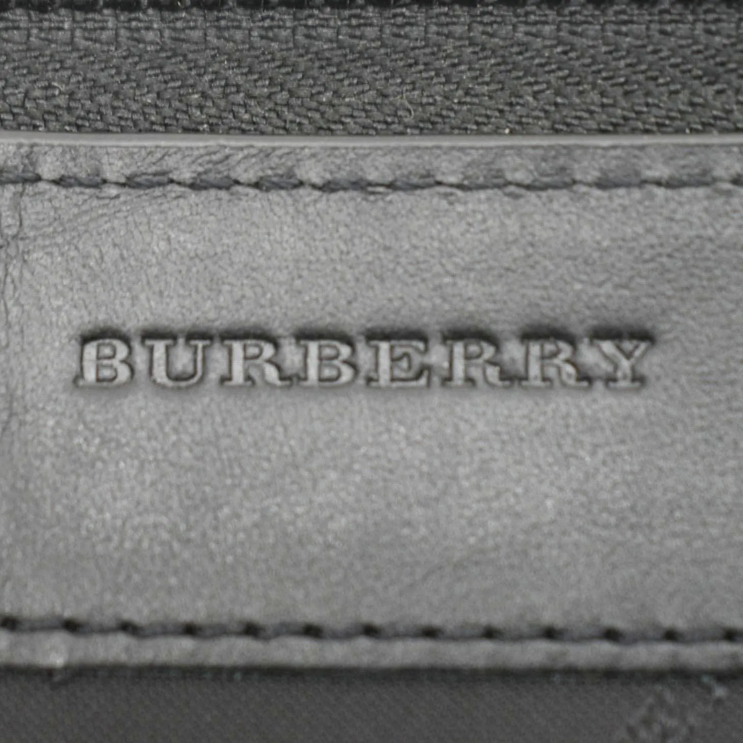 BURBERRY Check Canvas Zip Around Wallet Grey