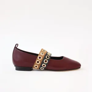 Burgundy Ballet Swap Double Black&Camel