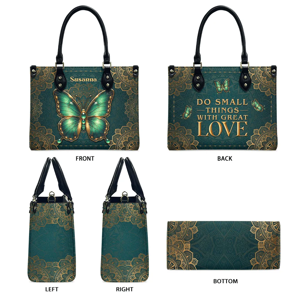 Butterfly Jade Leather Bag