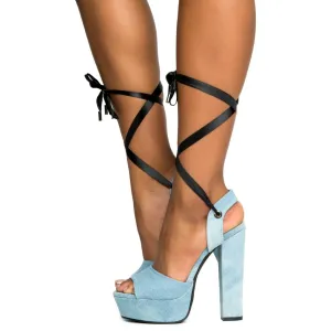 Cape Robbin Joe-8 Denim High Heels Denim