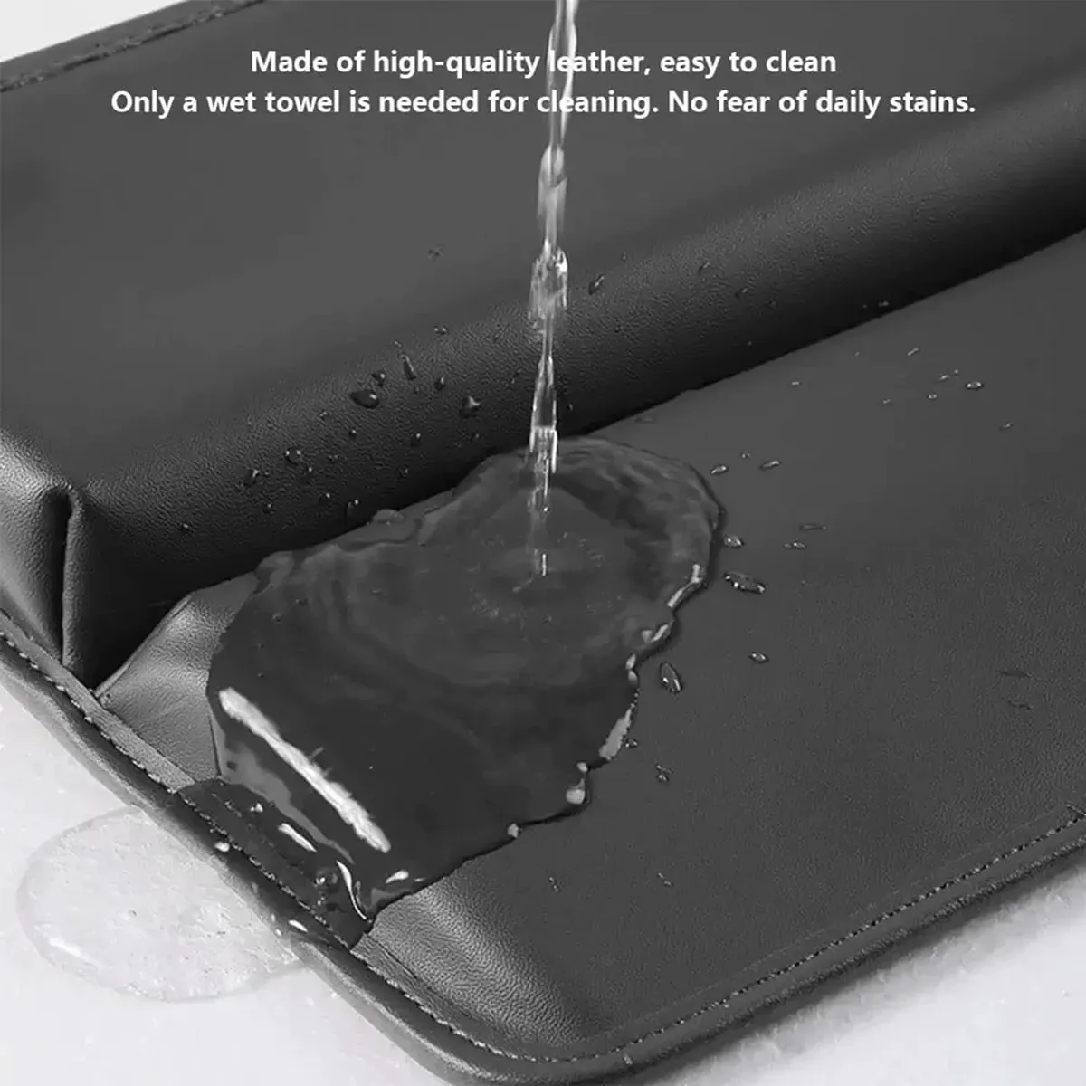 Car Seat Gap Filler Organizer, Custom-Fit For Car, Multifunctional PU Leather Console Side Pocket Organizer for Cellphones, Cards, Wallets, Keys WANS226