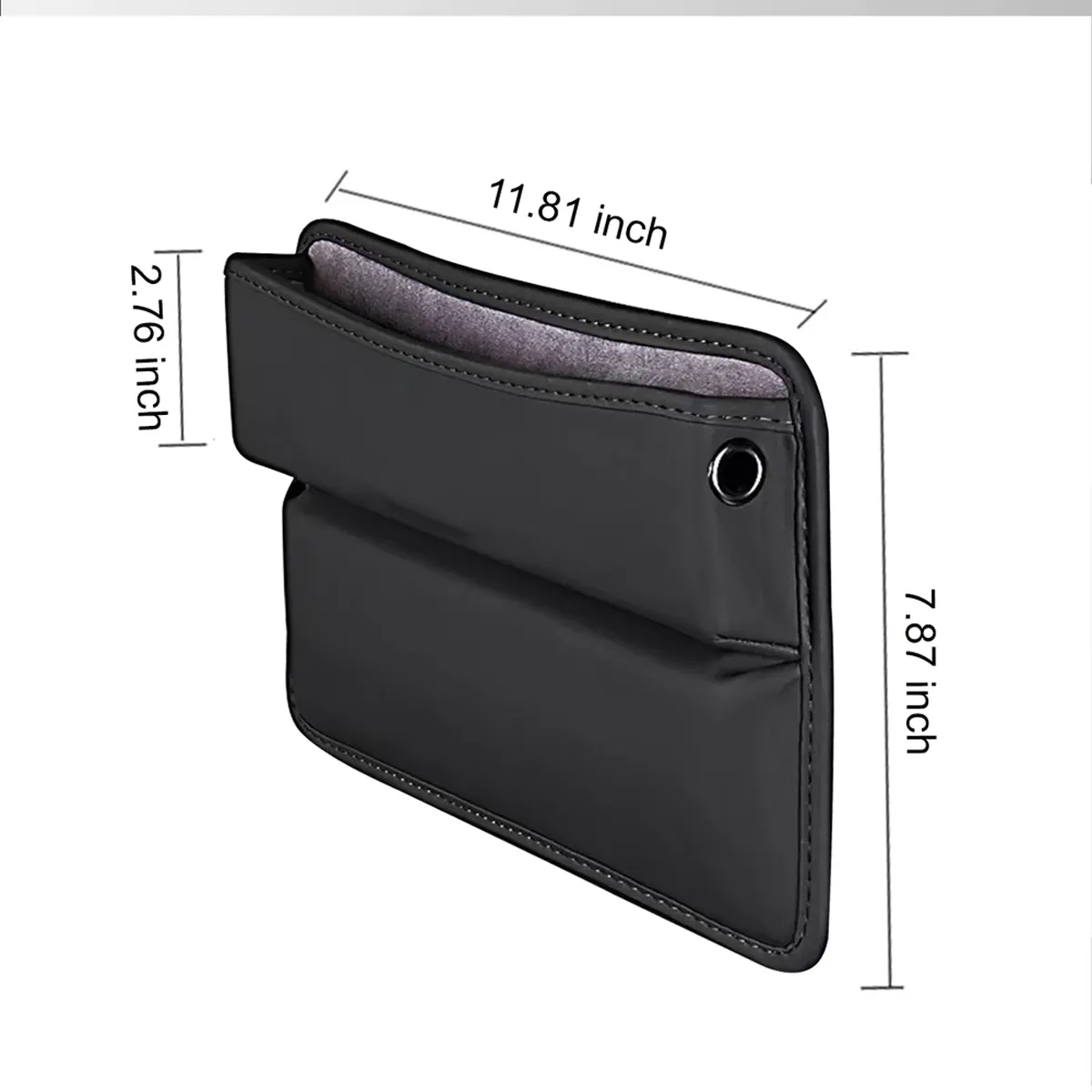 Car Seat Gap Filler Organizer, Custom-Fit For Car, Multifunctional PU Leather Console Side Pocket Organizer for Cellphones, Cards, Wallets, Keys WANS226