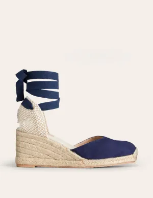 Cassie Espadrilles mit Keilabsatz-Marineblau