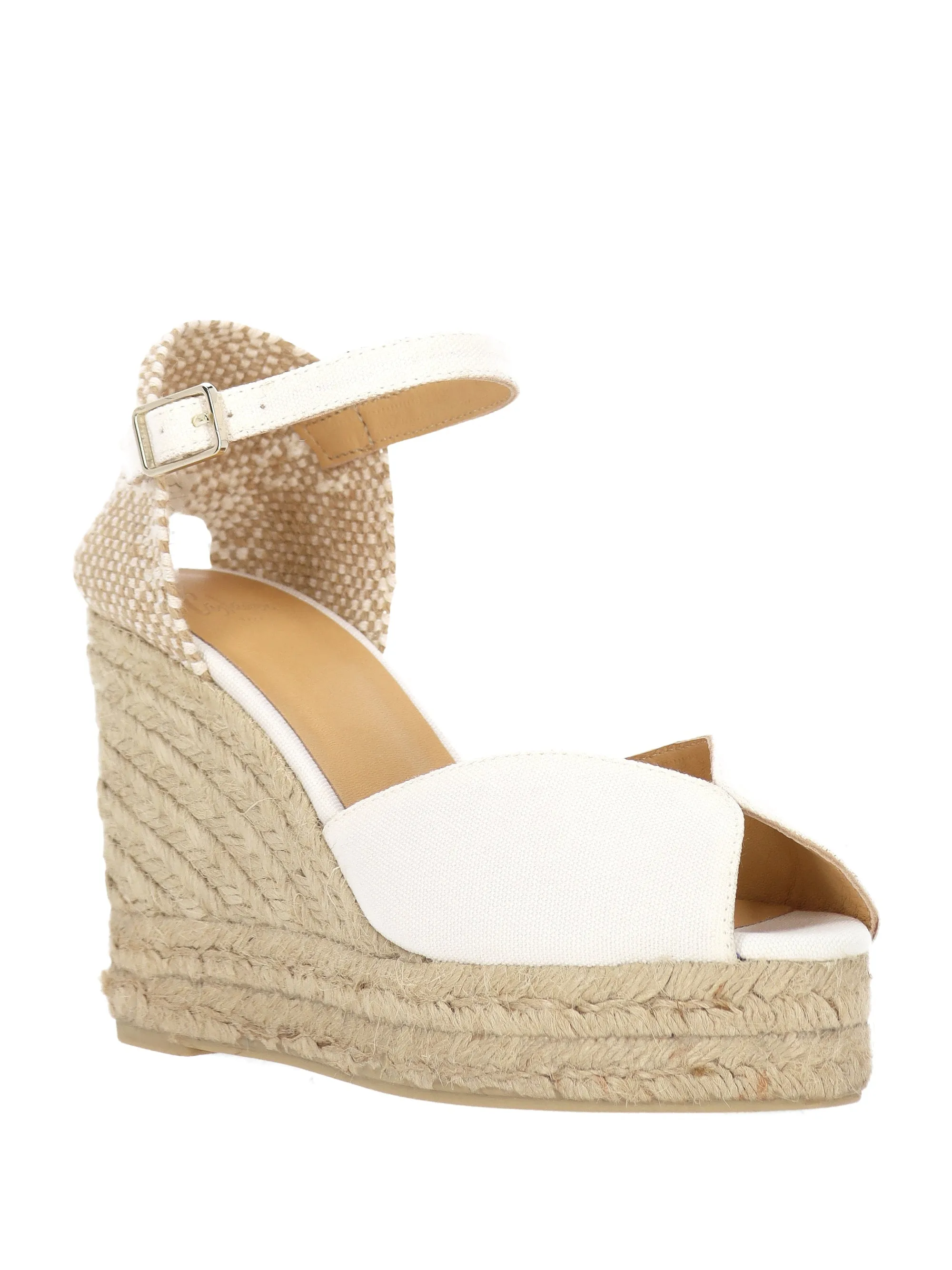 Castaner White Wedge Espadrilles