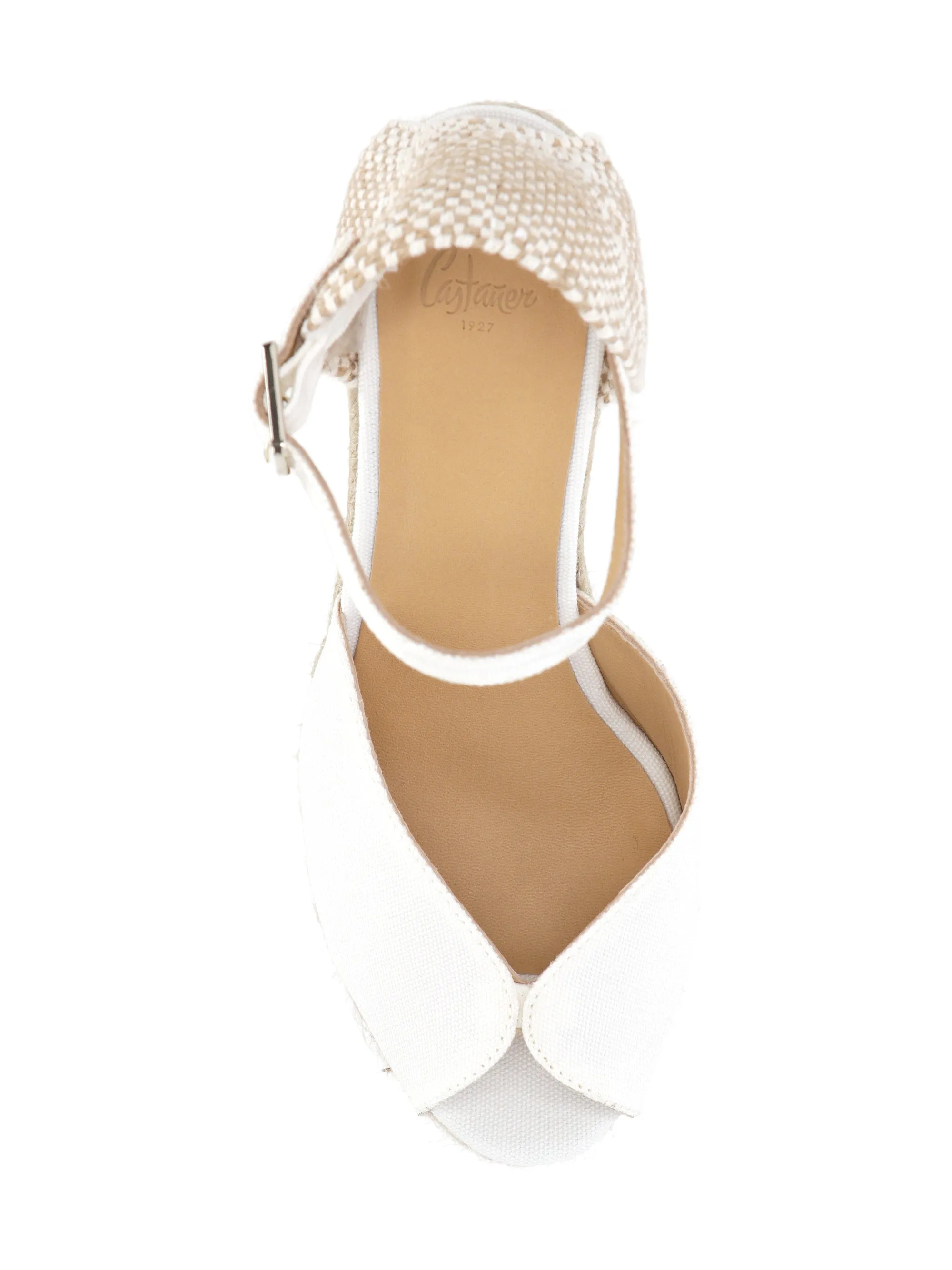Castaner White Wedge Espadrilles